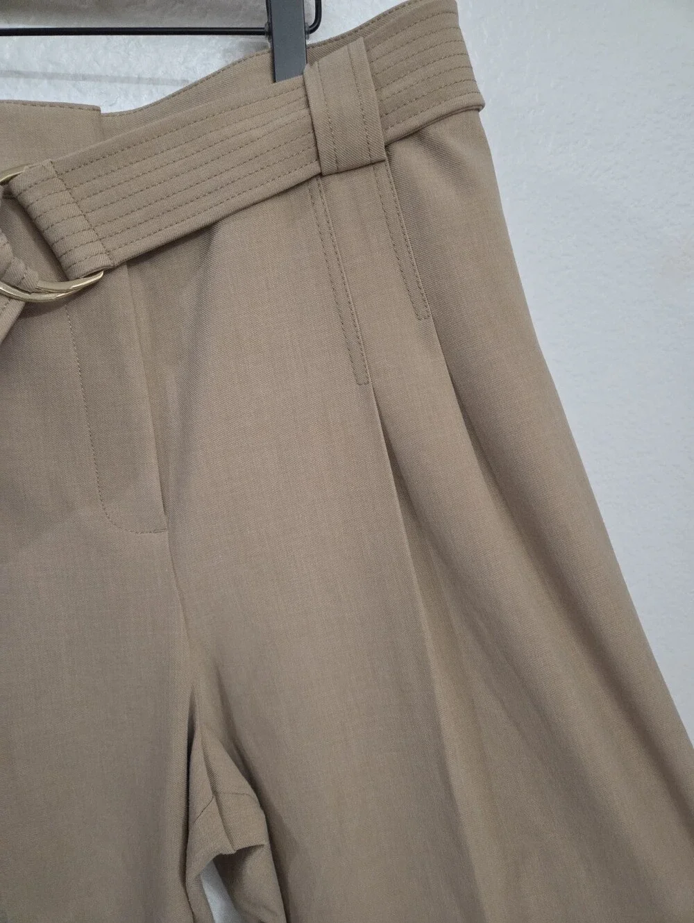 Ann Taylor The Belted Straight Leg Pant Women's Size 12 Tan - Picture 5 of 12
